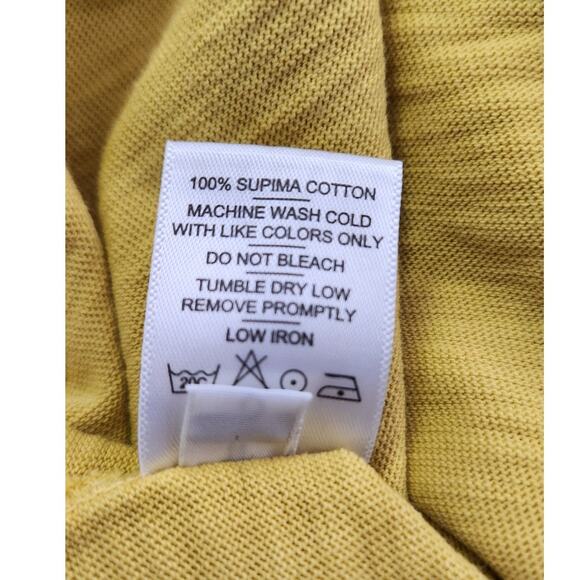 American Giant Premium Supima Cotton Mustard Yellow Tee Shirt Size Small - Picture 4 of 4
